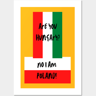 Are you Hungary? No I am Poland! A funny (terrible) countries joke Design! Posters and Art